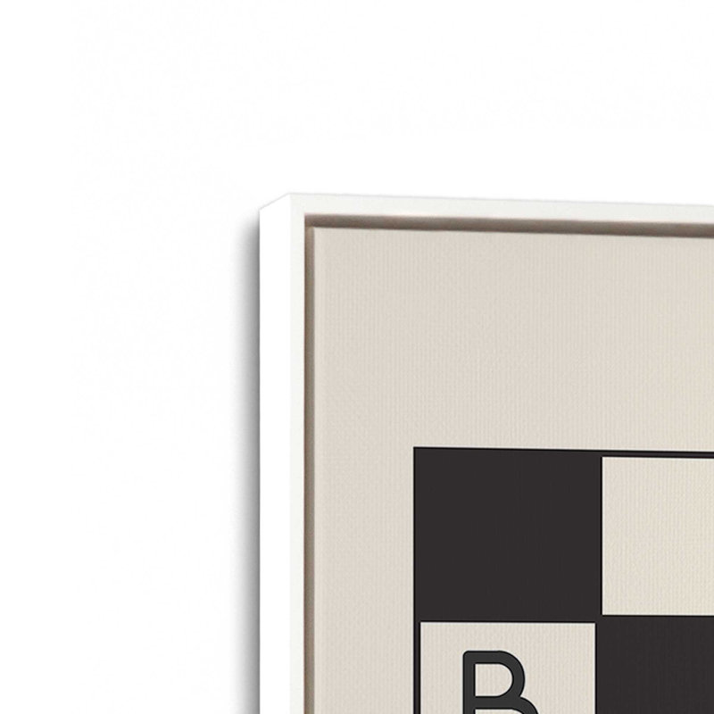 Impression sur toile Bauhaus, H 30,75 po x l 20,75 po x P 1,75 po, Cadre flottant blanc opaque