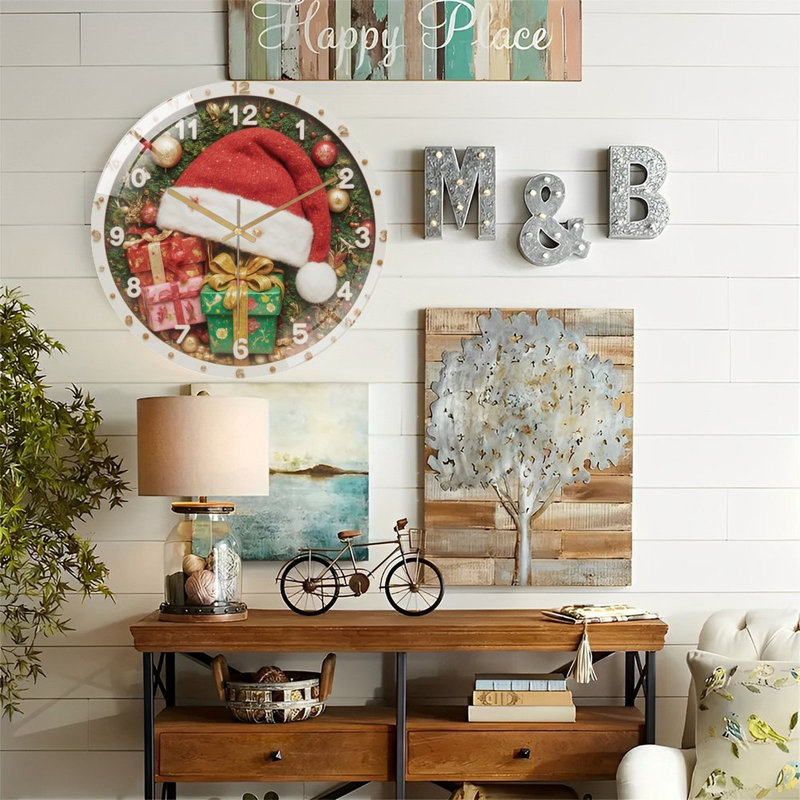 Horloge murale en verre 12 po