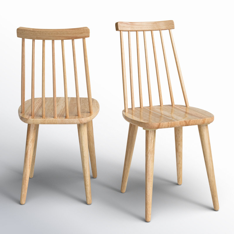 Chaise d'appoint en bois massif Rolde, Naturel