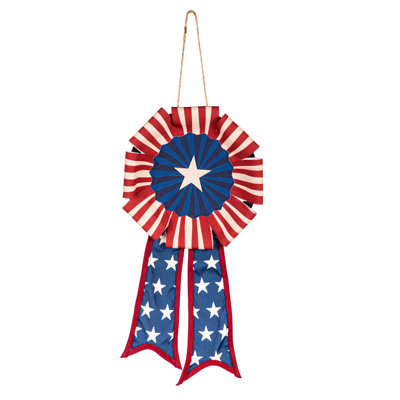 Jatia Double Sided 24'' H x 12'' W Polyester Independence Day Banner