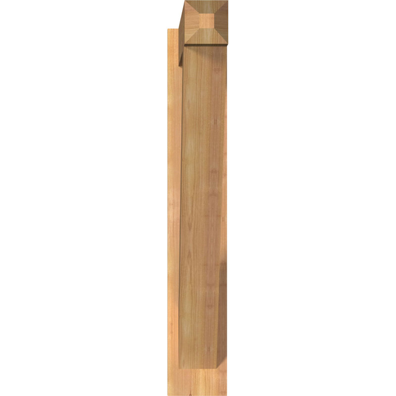 Artisan traditionnel en bois rustique, Cèdre rouge de l'Ouest l 5 1/2 po (lisse), P 34 po x H 34 po