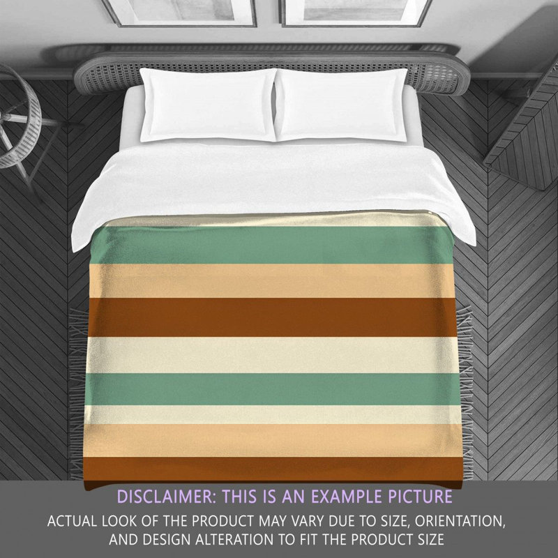 Striped Comforter, Brown/Green, Twin Comforter