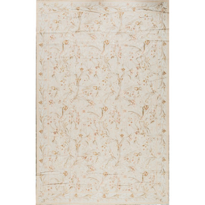 Hand-Knotted High-Quality Beige Area Rug