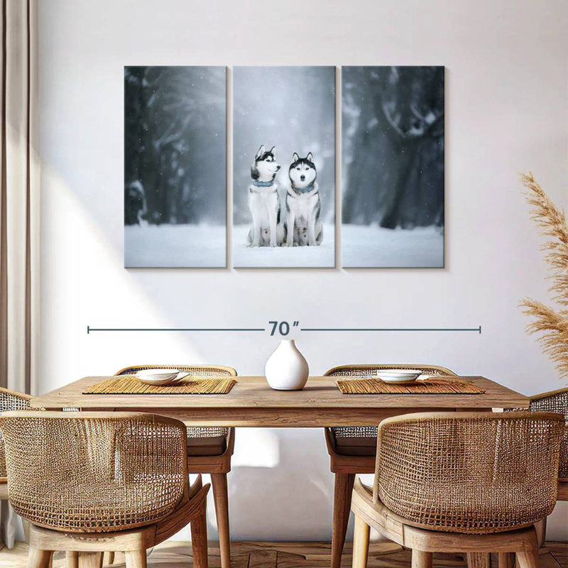 Brampt Husky Buddies, 36" H x 57" W