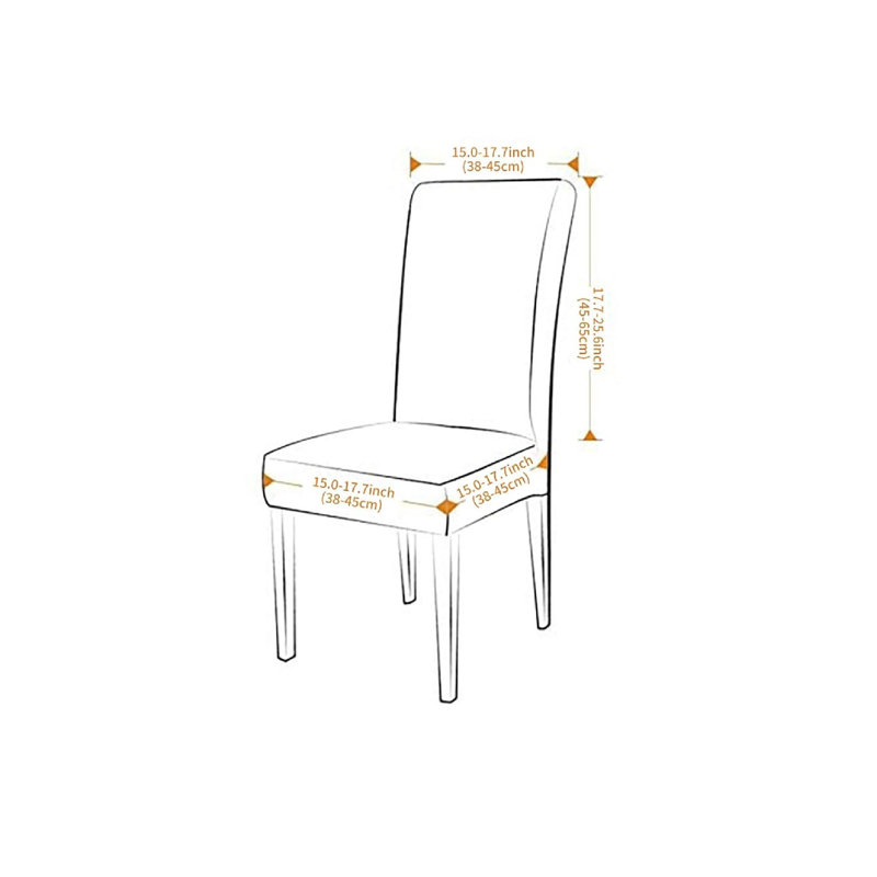 Polyester Box Cushion Dining Chair Slipcover