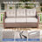 Elona 5-Person Outdoor PE Wicker Patio Conversation Set With 6" Thickness Cushions And Coffee Table-120284836