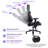 Wolmics Adjustable Reclining Ergonomic Faux Leather Swiveling PC & Racing Game Chair in Dark Gray