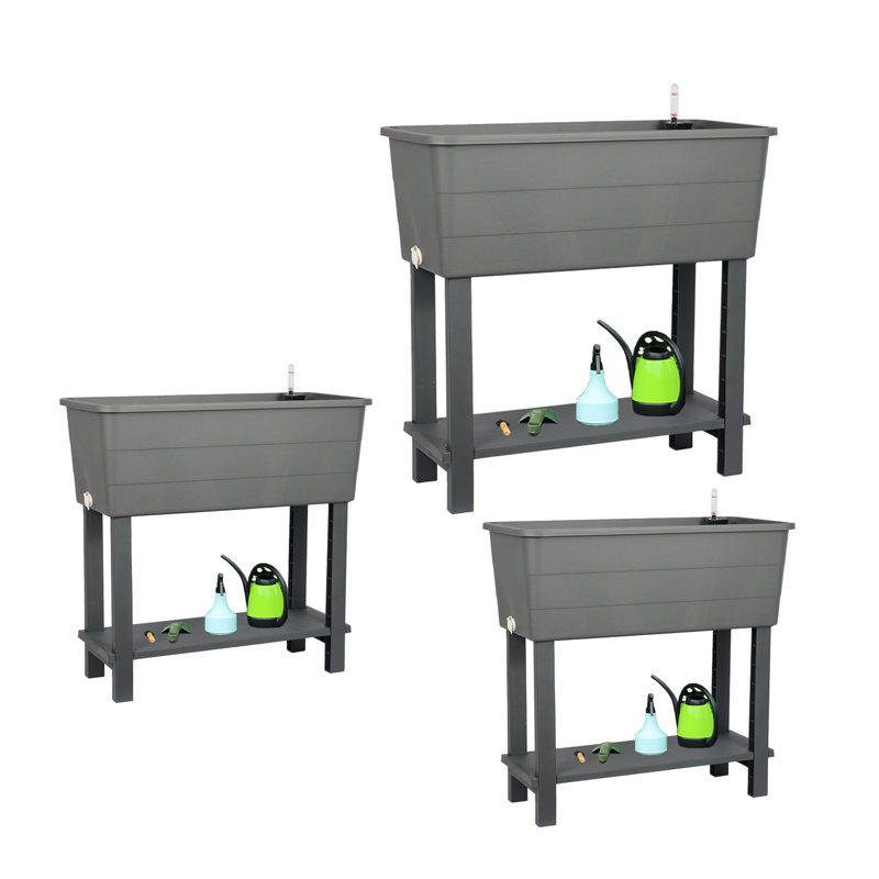 Malysha Elevated Planter, Gray