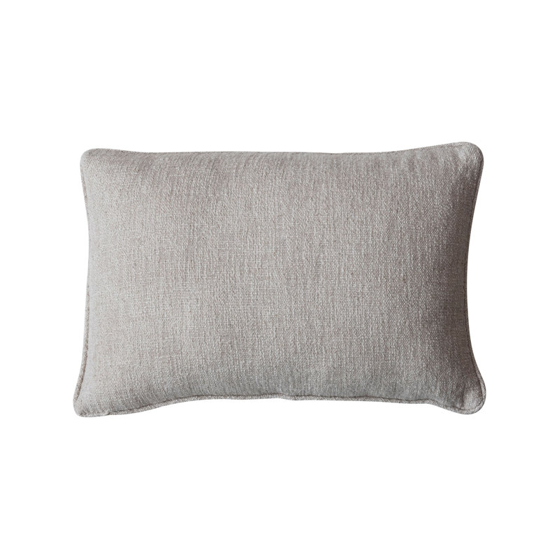 Multicolor Cotton Blend Botanical Embroidered Lumbar Pillow
