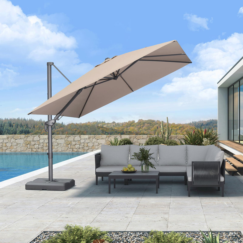 Cantilever Parasol, Sand Dune, 265.7cm H x 304.8cm W x 304.8cm D