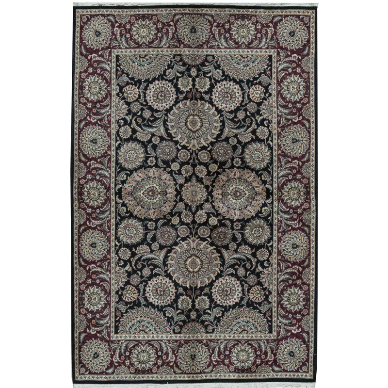 Tapis ivoire noué à la main de haute qualité