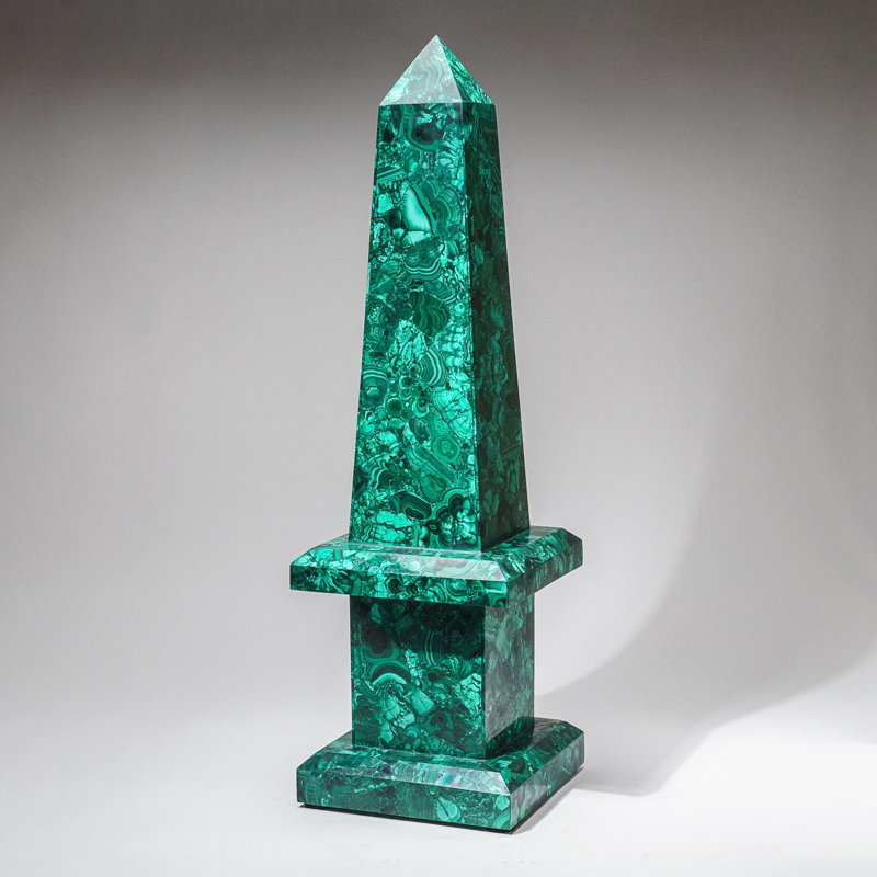 Large Genuine Polished Malachite Obelisk (16.5 Lbs), Emerald