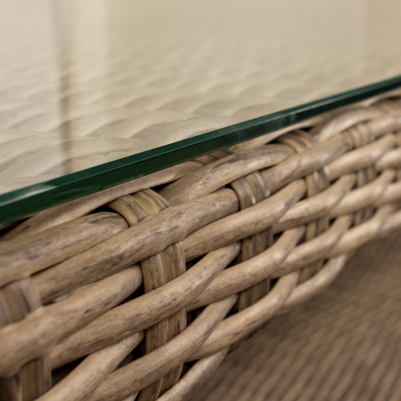 Bakary Square Glass Outdoor Side Table