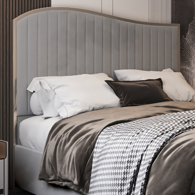 Anastos Upholstered Bed, Grey, Kingsize (5')
