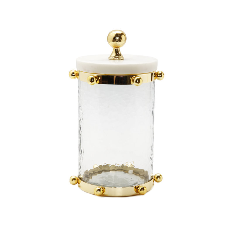 Glass Jar, 8" H x 4" W x 4" D