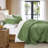 Floral Embossed Microfiber Quilted Bedspread Set-124308880-124308881