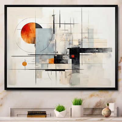 " Beige Gray Suprematism Silent Symmetry II "