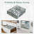 Washable 8x10 Vintage Area Rug for Living Room Low Pile Soft Bedroom Carpet Vintage Distressed Trellis Indoor Accent Rug for Bedroom Dining Room Foldable Thin Nursery Carpet, Teal