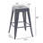 Backless Metal Bar Stools Set of 2 with Tool-Free Assembly-655884908