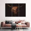 «Handsome Highland Cow on Canvas», ensemble de 3 pièces-1025686355