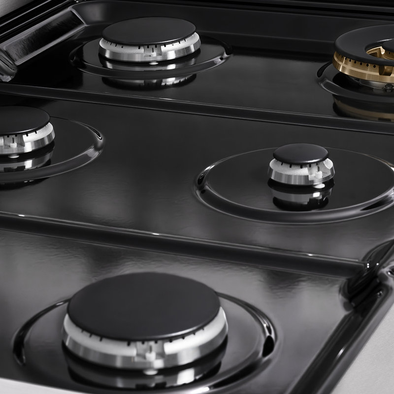 ZLINE 36" Porcelain Gas Stovetop in Fingerprint Resistant with 6 Gas Burners, Stainless Steel