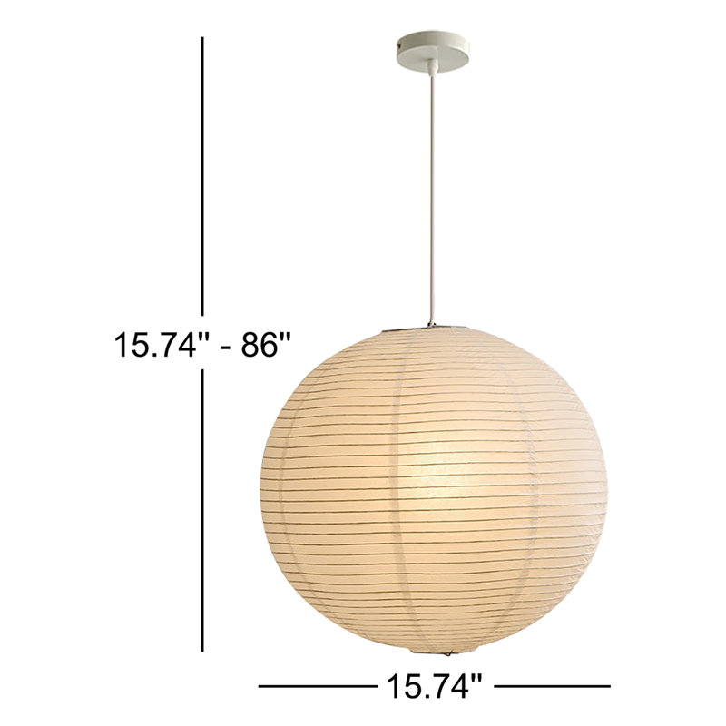 Luminaire suspendu 1 lumière atelier 1, H 15,74 po x l 15,74 po x P 15,74 po