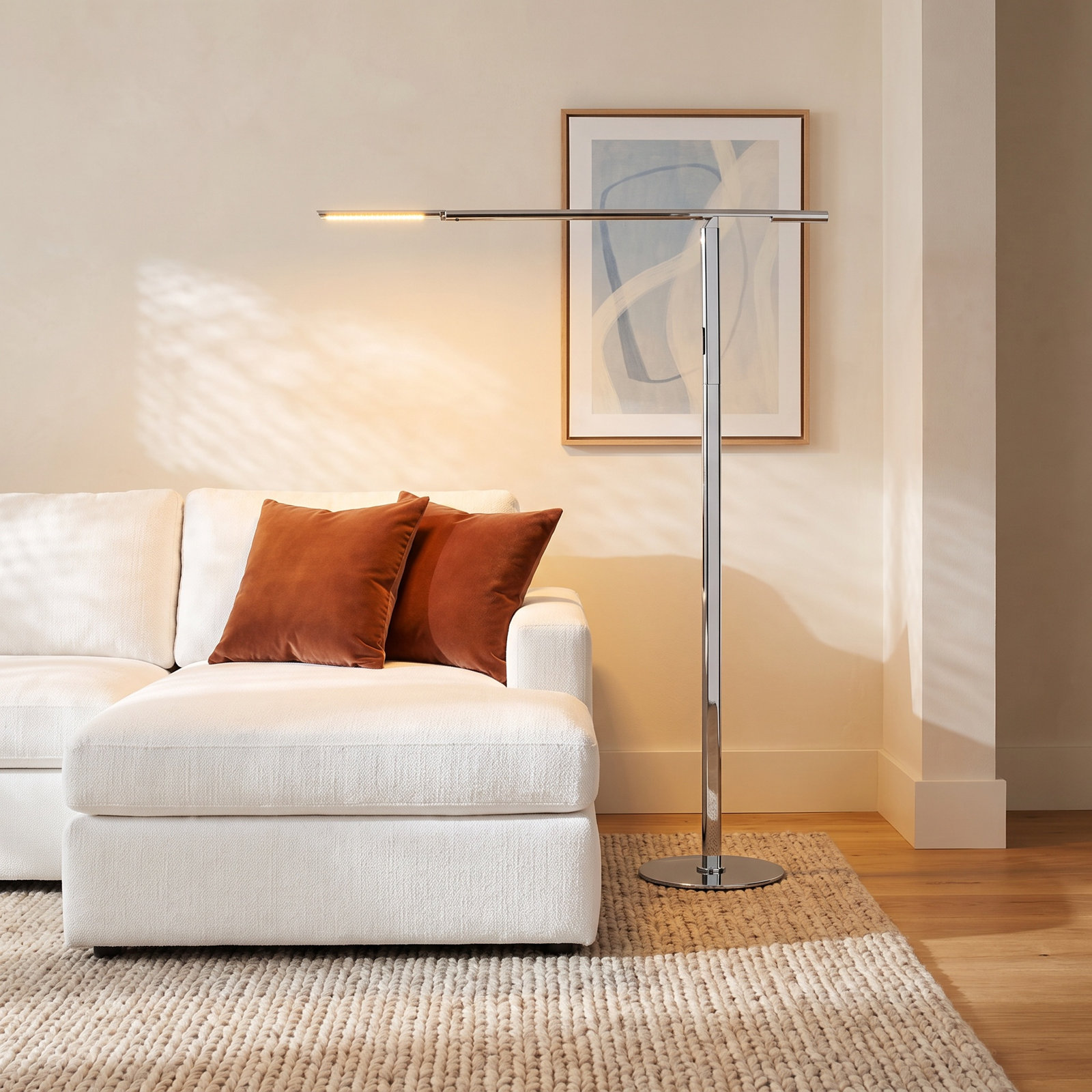 Equo 56.75 " Dimmable Adjustable Height Floor Lamp