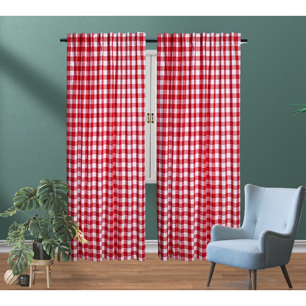 Gracie Oaks Mehlani 100% Cotton Semi-Sheer Curtain Pair | Wayfair