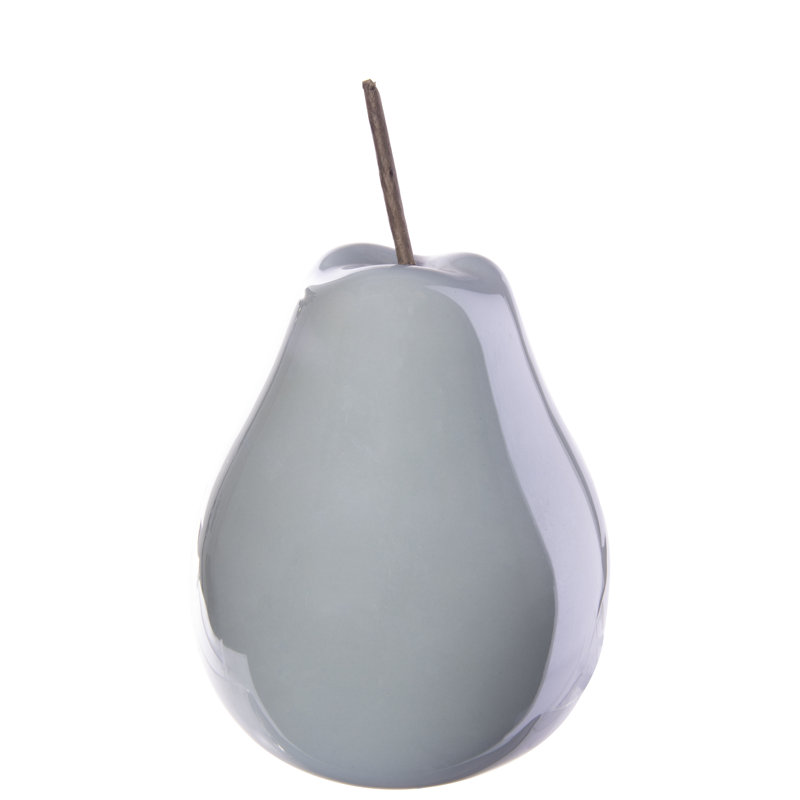 Ceramic Pear Figurine SM Pearlescent -6.50"H, Blue