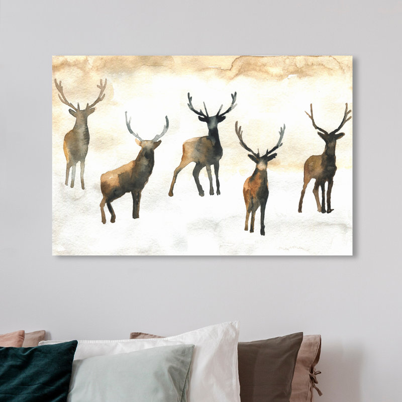 «Animaux qui me regardent», impression d'art graphique, Toile tendue, H 36 po x l 54 po x P 1,5 po