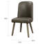 2 chaises d'appoint grises - Revêtement en cuir synthétique, dossier haut de liste minimal, capacité de 220 lb, hauteur de siège de 20 po, chaise à finition chêne (2) avec dossier en polyuréthane, largeur de 21 po, poids
