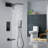 fixhd Thermostatic Tub & Shower Faucet with Rough in-Valve with Rain Shower Heads-97651111