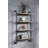 Modern Floating Shelves, Wall Shelf With Metal Tube, Oak And Sandy Black