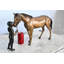 Sculpture cheval en bronze statue équestre s'embrassant 22 po x 5 po x H 14 po