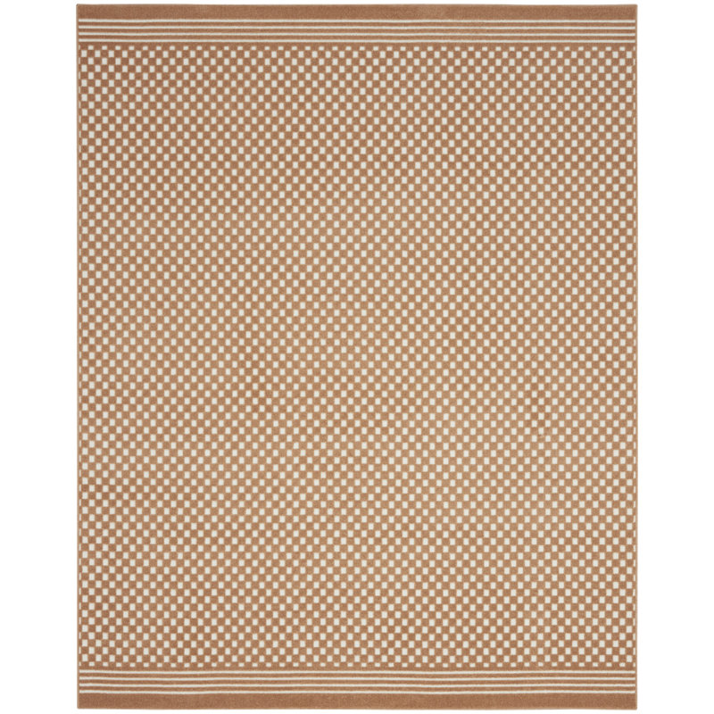 Ebern Designs Care Free Copper Modern Indoor Rug, Rectangle 7'10" x 9'10"