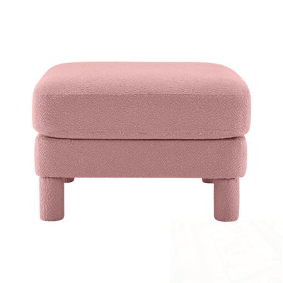Polyester Ottoman With Four Sturdy Legs