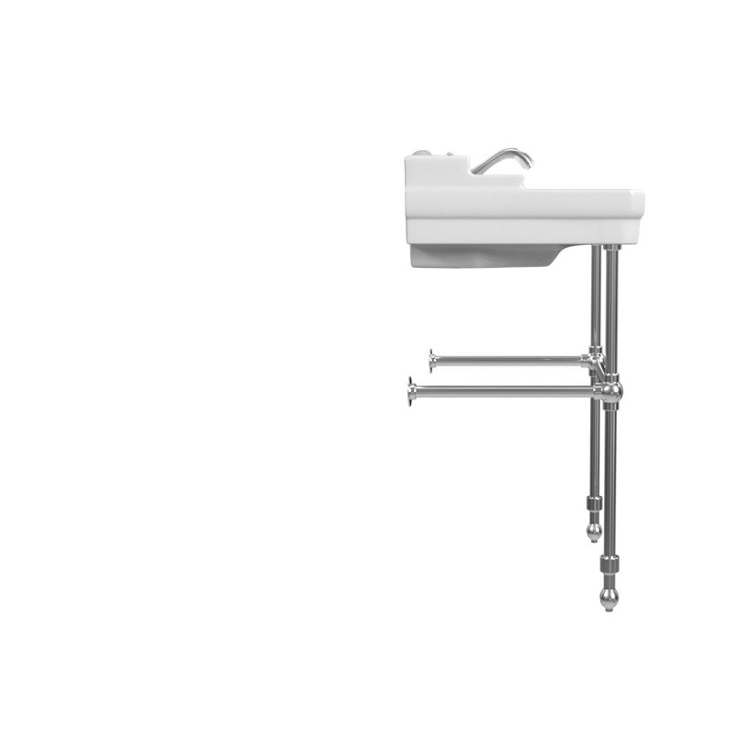 Cheviot Products Essex 24" Console Bathroom Sink with Overflow & Metal Base, Chrome, 8" Widespread