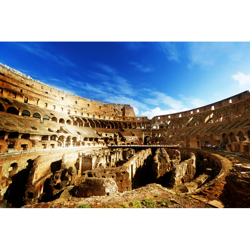 Modern Day Interior Of Colosseum In Rome Italy by IakovKalinin - Wrapped Canvas Print, 30cm H x 46cm W