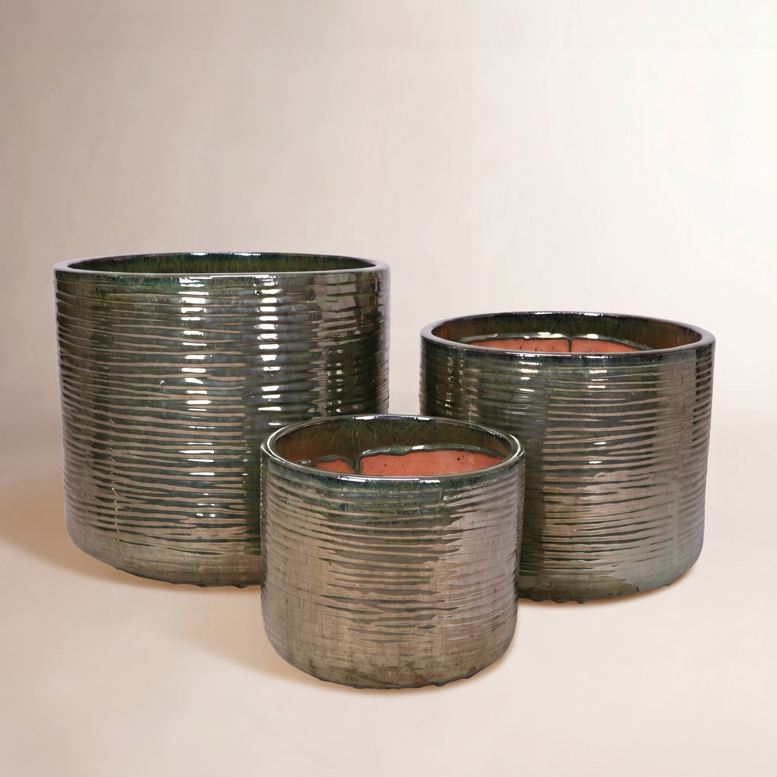 15" Pot Planter, Pearl Green