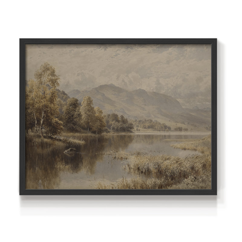 Paysages rétro-DCxxxxi - reproduction encadrée - réversible, H 11 po x l 14 po, Noir