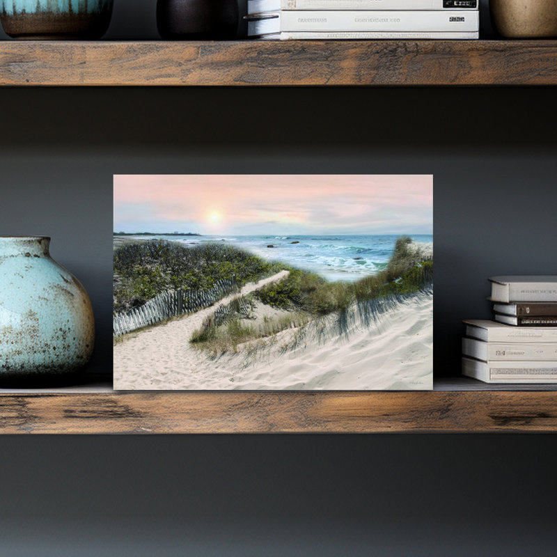 «Beyond The Dunes», art mural abstrait côtier, H 12 po x l 18 po