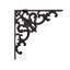 Elegant Scroll Cast Iron Shelf Bracket - Black Powder Coat