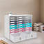Armoire de rangement en papier et courrier avec 24 compartiments et 2 tiroirs-1984639043