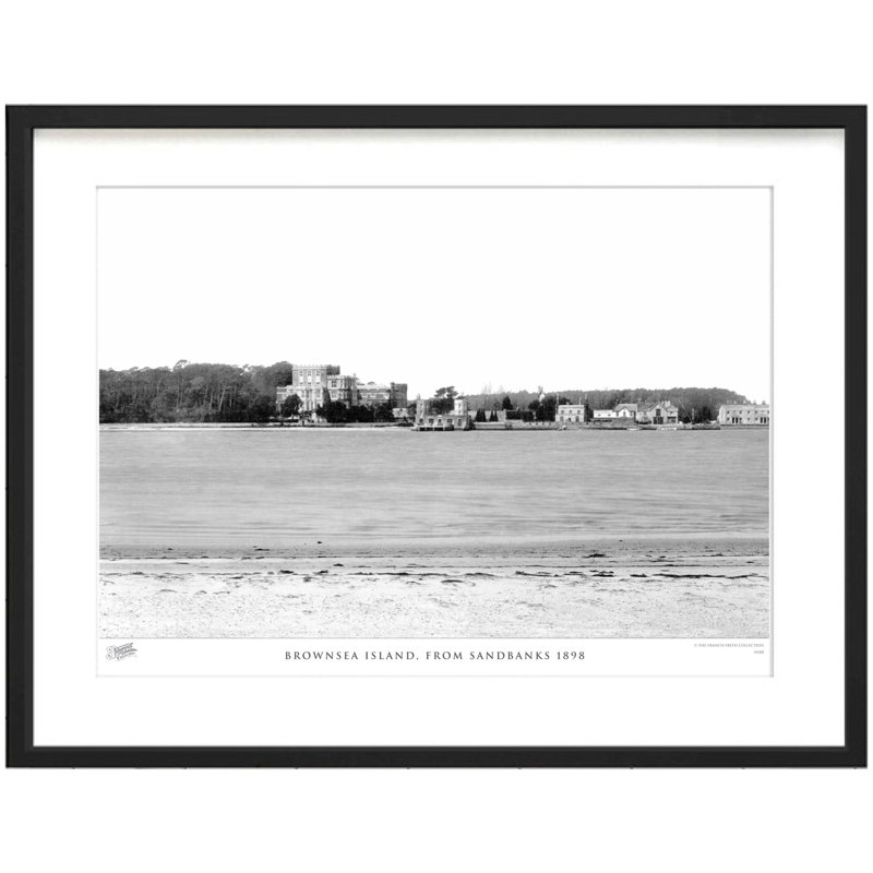 Brownsea Island, From Sandbanks 1898 by Francis Frith - Single Picture Frame Print, 28cm H x 36cm W x 2.3cm D