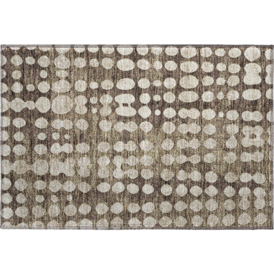 Premium Machine Washable Prisco Brown Rug