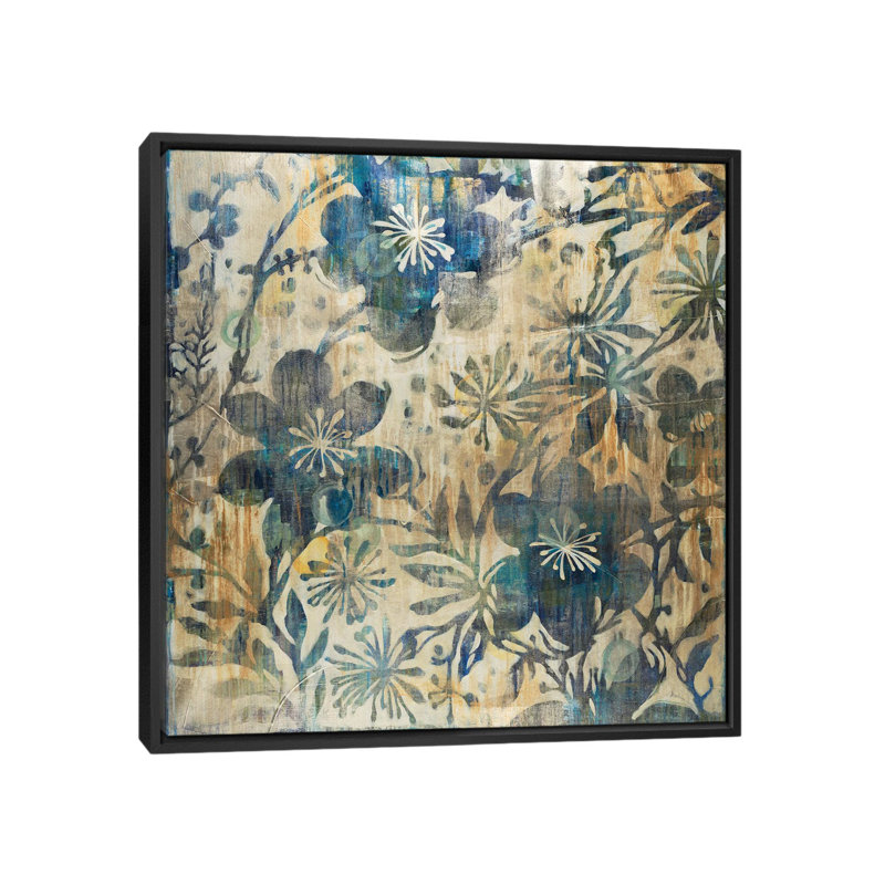 «Daisy Chain», reproduction sur toile, H 18 po x l 18 po x P 1,5 po, Toile avec cadre noir, Pas de tapis