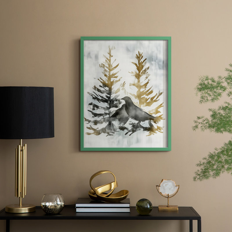 Framed Print - Solid Wood, 15" H x 12" W, Green