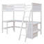 Lit mezzanine simple avec tablettes et bureau