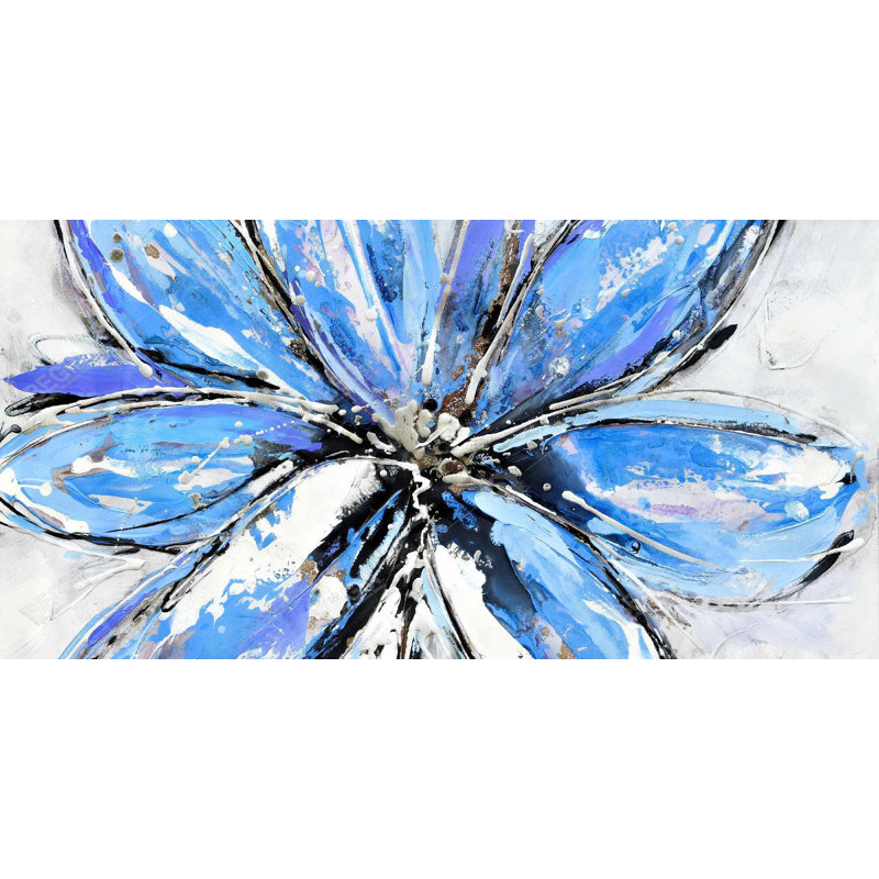 Blue flower - 15.75"x31.50" Desk mat