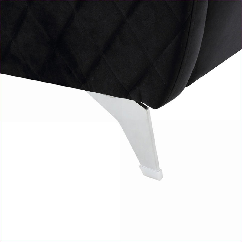 Fauteuil Paislea, Velours noir